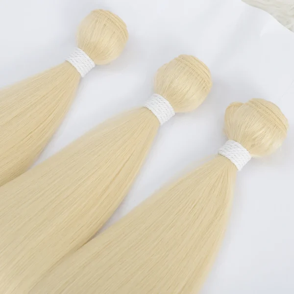 Bone Straight Hair Bundles – Super Long Synthetic Yaki Straight Extensions - Image 5