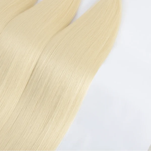 Bone Straight Hair Bundles – Super Long Synthetic Yaki Straight Extensions - Image 4
