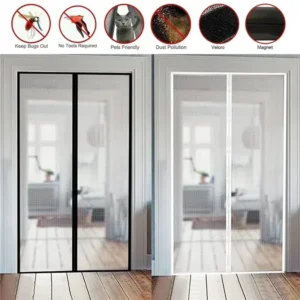 Magnetic Anti-Mosquito Fly Curtain – Automatic Closing Mesh for Doors & Windows