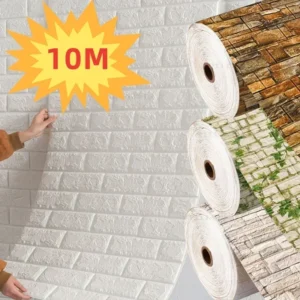 70cm 3D Foam Brick Wall Sticker | Waterproof, Self-Adhesive