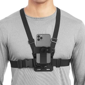 First-Person Adjustable Chest Strap Mount – Phone/Action Cam Holder