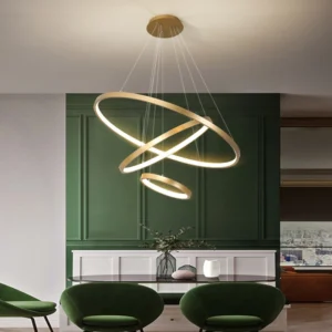 Modern LED Iron Chandelier – Villa Style Lighting for Living, Bedroom & Dining Rooms