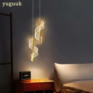 Acrylic Nordic Spiral LED Pendant Light | Indoor Home Lighting