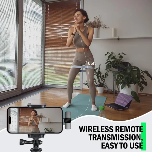 Basix Wireless Lavalier Mic – Mini Windproof Audio Recorder for iPhone 16, Vlog & YouTube - Image 6