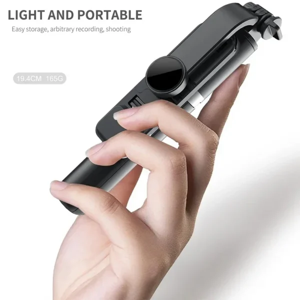 Xiaomi Mijia Wireless Selfie Stick – 1045mm, Bluetooth, LED Light, Remote Shutter, Tripod - Image 5